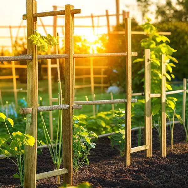 tutores o espalderas plantas - vegetales fáciles de cultivar en casa