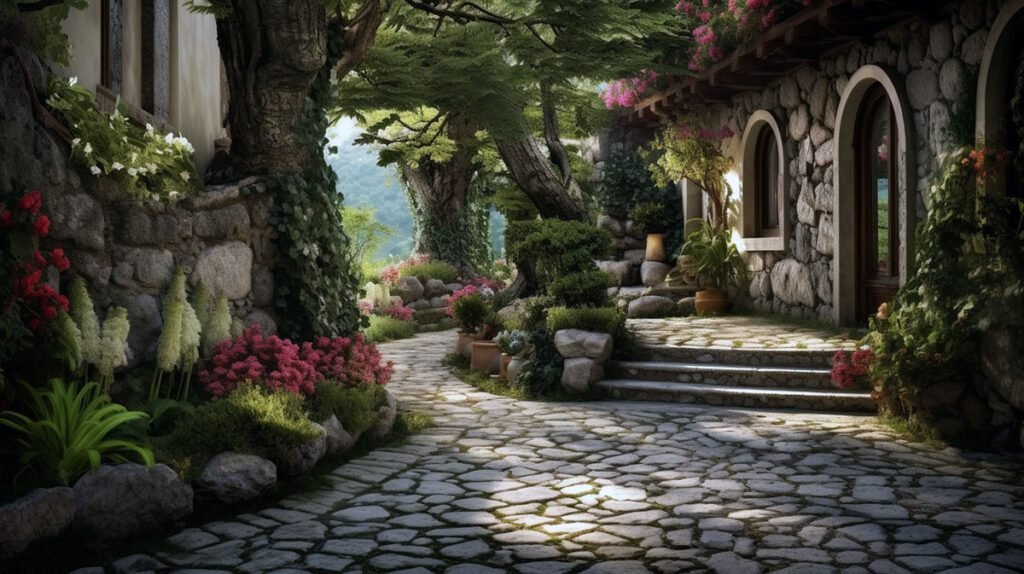 jardines decorados con piedra