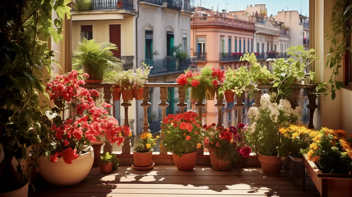 balcón plantas