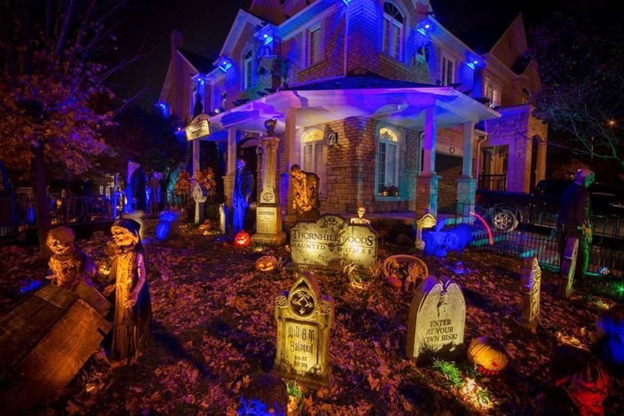 decoracion casa cementerio embrujado halloween