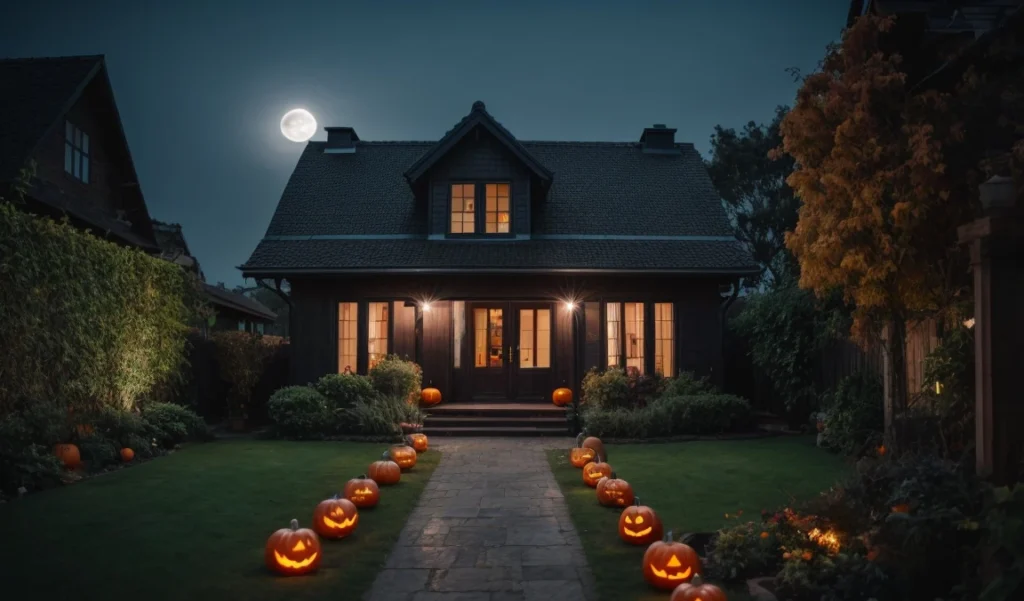 decoración halloween jardín