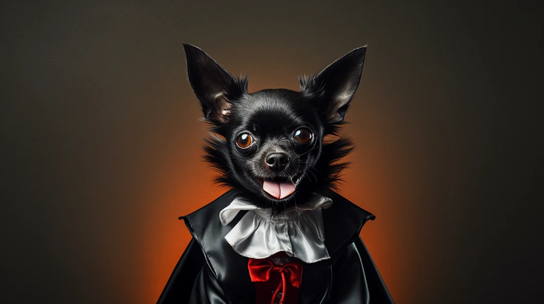 perro vampiro disfraz halloween